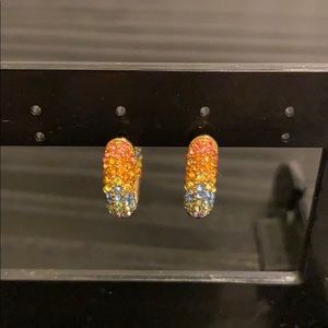 Bauble Bar rainbow huggie earrings